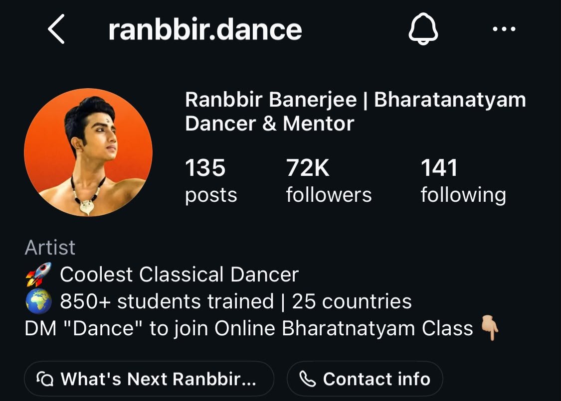 Ranbbir Banerjee on Instagram — @ranbbir.dance